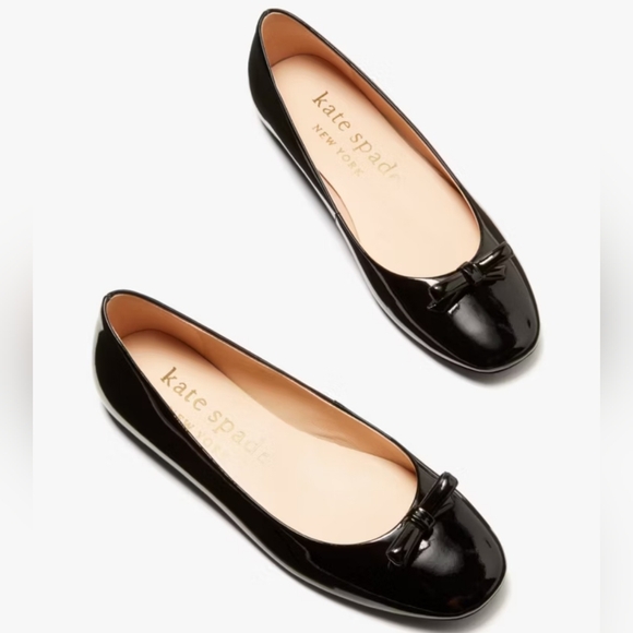kate spade Shoes - Kate Spade Kiersten Bow Flats Black Size 10